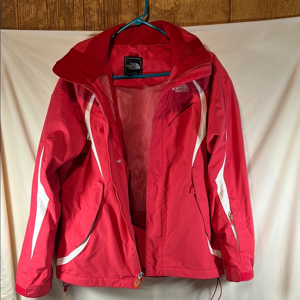 The North Face Red and White Ski Jacket